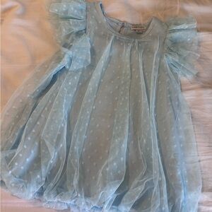 Habitual Blue Toddler Ruffle Dress
